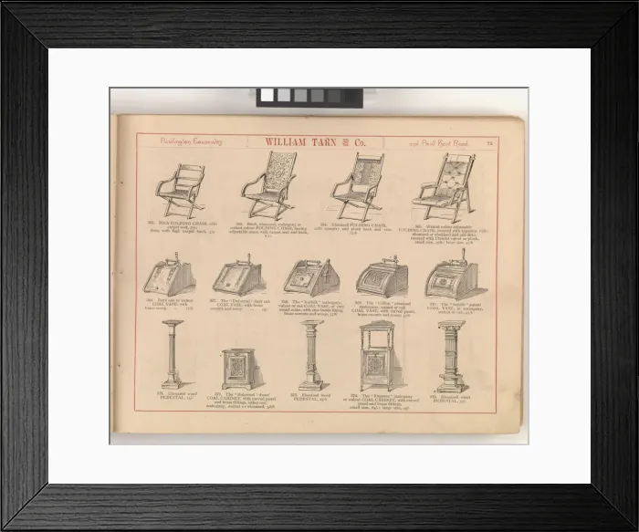 Framed Print : Page from William Tarn and Co.s Illustrated Catalogue: wit Framed Print : Page from William Tarn and Co.s Illustrated Catalogue: wit