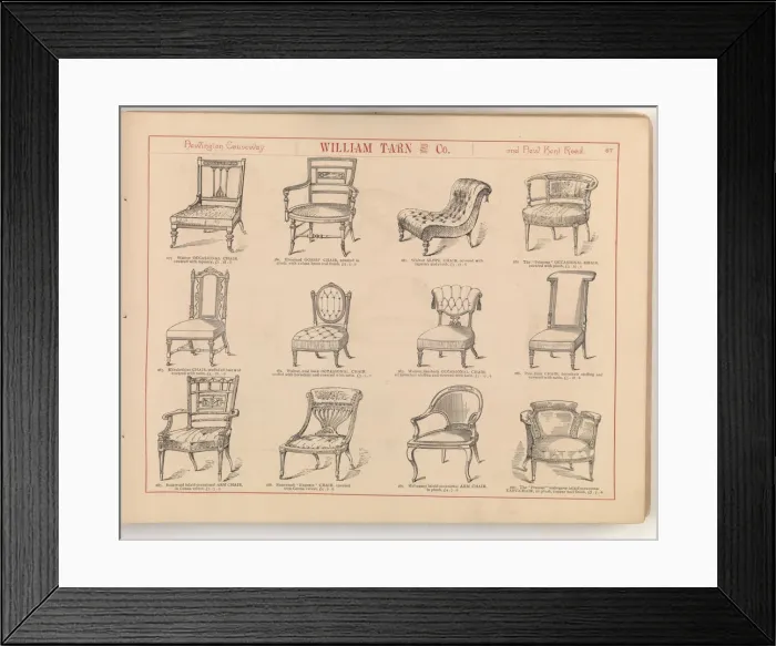 Framed Print : Page from William Tarn and Co.s Illustrated Catalogue: wit Framed Print : Page from William Tarn and Co.s Illustrated Catalogue: wit