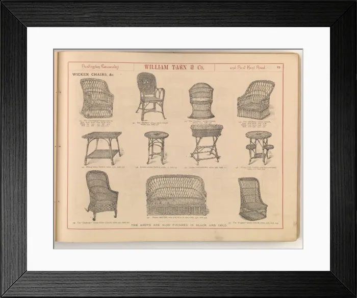 Framed Print : Page from William Tarn and Co.s Illustrated Catalogue: wit Framed Print : Page from William Tarn and Co.s Illustrated Catalogue: wit