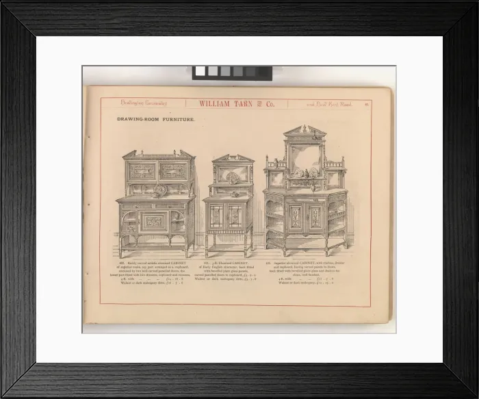 Framed Print : Page from William Tarn and Co.s Illustrated Catalogue: wit Framed Print : Page from William Tarn and Co.s Illustrated Catalogue: wit