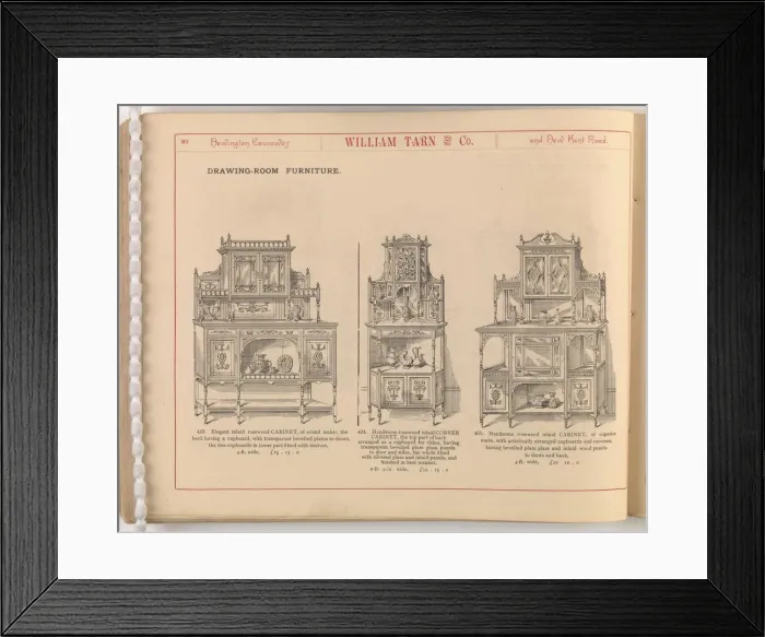 Framed Print : Page from William Tarn and Co.s Illustrated Catalogue: wit Framed Print : Page from William Tarn and Co.s Illustrated Catalogue: wit