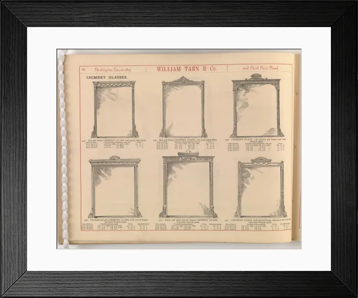 Framed Print : Page from William Tarn and Co.s Illustrated Catalogue: wit Framed Print : Page from William Tarn and Co.s Illustrated Catalogue: wit