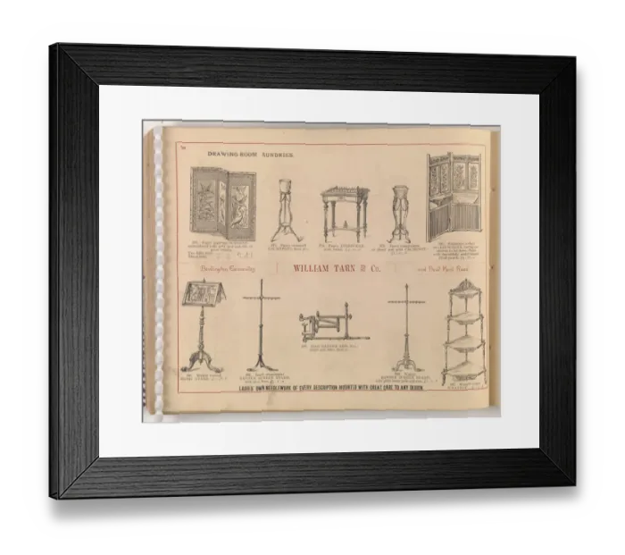 Framed Print : Page from William Tarn and Co.s Illustrated Catalogue: wit Framed Print : Page from William Tarn and Co.s Illustrated Catalogue: wit