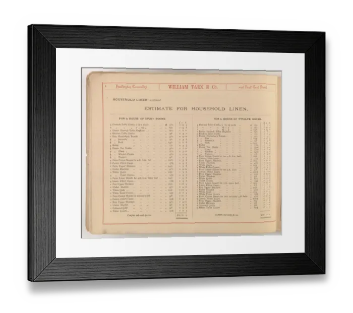 Framed Print : Page from William Tarn and Co.s Illustrated Catalogue: wit Framed Print : Page from William Tarn and Co.s Illustrated Catalogue: wit