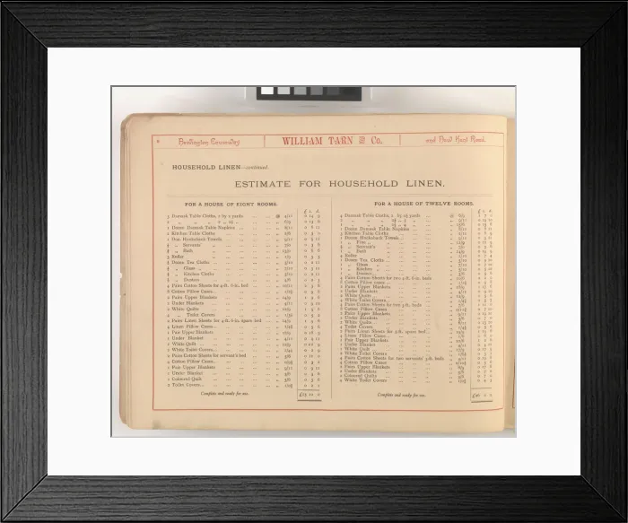 Framed Print : Page from William Tarn and Co.s Illustrated Catalogue: wit Framed Print : Page from William Tarn and Co.s Illustrated Catalogue: wit