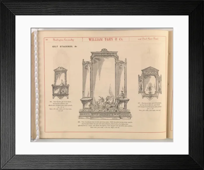 Framed Print : Page from William Tarn and Co.s Illustrated Catalogue: wit Framed Print : Page from William Tarn and Co.s Illustrated Catalogue: wit