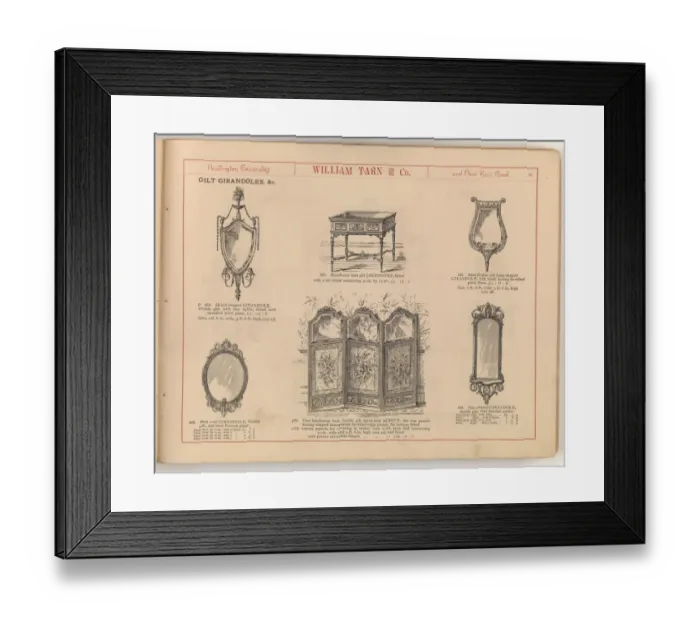 Framed Print : Page from William Tarn and Co.s Illustrated Catalogue: wit Framed Print : Page from William Tarn and Co.s Illustrated Catalogue: wit