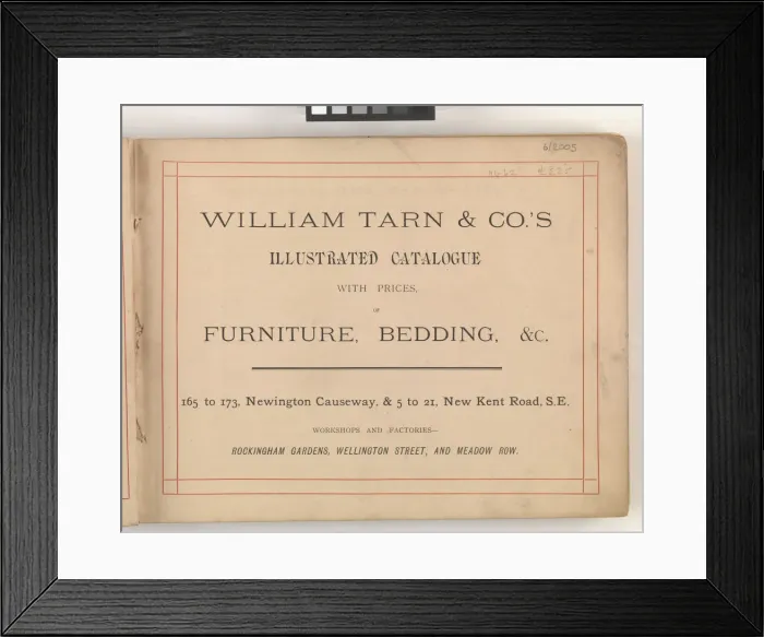 Framed Print : Page from William Tarn and Co.s Illustrated Catalogue: wit Framed Print : Page from William Tarn and Co.s Illustrated Catalogue: wit