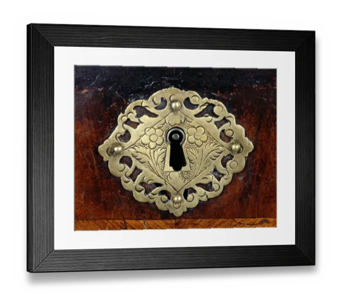Framed Print : Guilbaud Writing Cabinet, detail Framed Print : Guilbaud Writing Cabinet, detail