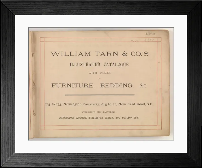 Framed Print : Page from William Tarn and Co.s Illustrated Catalogue: wit