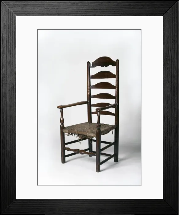 Framed Print : Ladder-back armchair Framed Print : Ladder-back armchair