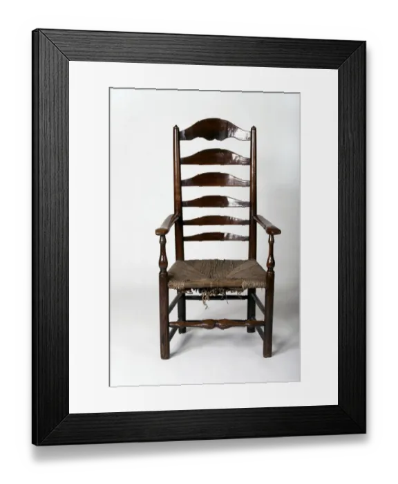Framed Print : Ladder-back armchair Framed Print : Ladder-back armchair