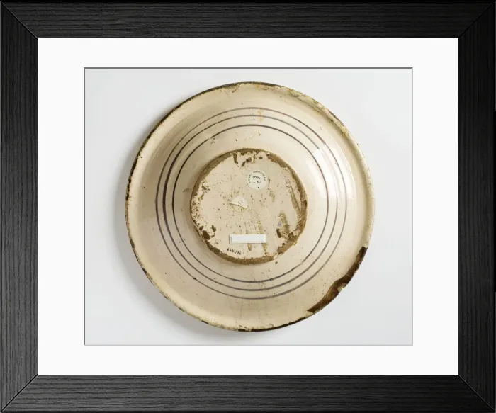 Framed Print : Maiolica plate, underside Framed Print : Maiolica plate, underside