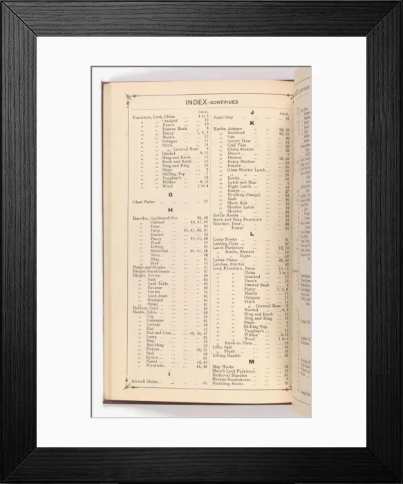 Framed Print : Page from Illustrated Catalogue of Machine-Made and Cast Ca Framed Print : Page from Illustrated Catalogue of Machine-Made and Cast Ca