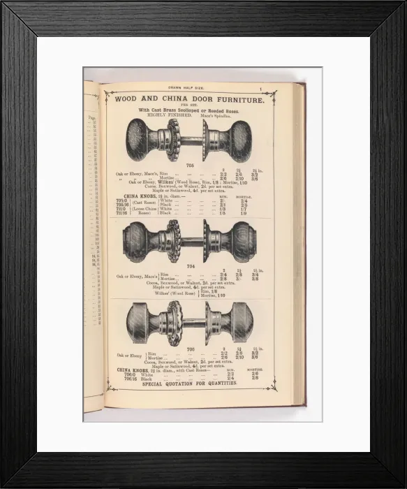Framed Print : Page from Illustrated Catalogue of Machine-Made and Cast Ca Framed Print : Page from Illustrated Catalogue of Machine-Made and Cast Ca
