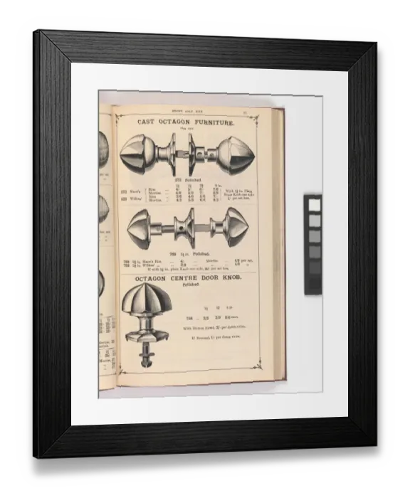 Framed Print : Page from Illustrated Catalogue of Machine-Made and Cast Ca Framed Print : Page from Illustrated Catalogue of Machine-Made and Cast Ca