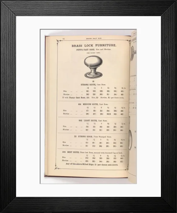 Framed Print : Page from Illustrated Catalogue of Machine-Made and Cast Ca Framed Print : Page from Illustrated Catalogue of Machine-Made and Cast Ca