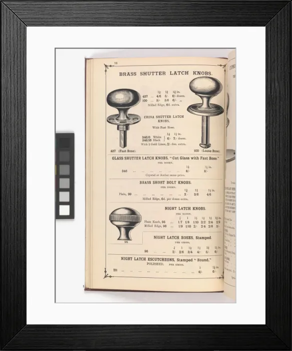 Framed Print : Page from Illustrated Catalogue of Machine-Made and Cast Ca Framed Print : Page from Illustrated Catalogue of Machine-Made and Cast Ca