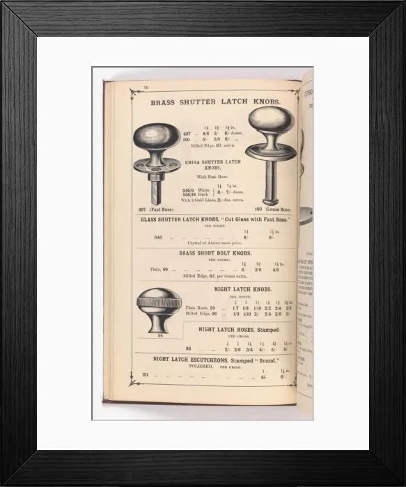Framed Print : Page from Illustrated Catalogue of Machine-Made and Cast Ca Framed Print : Page from Illustrated Catalogue of Machine-Made and Cast Ca