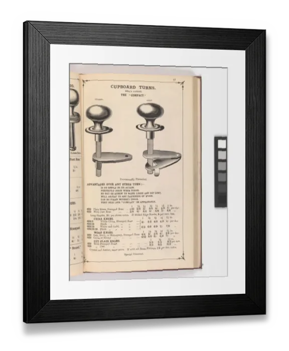 Framed Print : Page from Illustrated Catalogue of Machine-Made and Cast Ca Framed Print : Page from Illustrated Catalogue of Machine-Made and Cast Ca