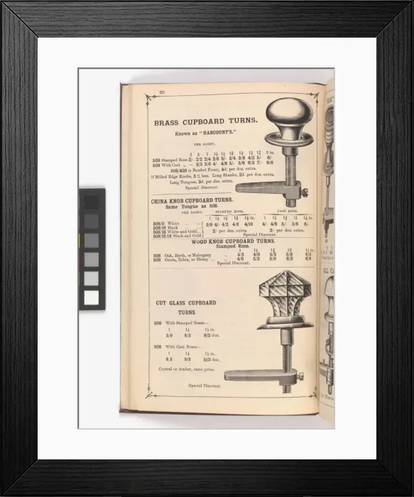 Framed Print : Page from Illustrated Catalogue of Machine-Made and Cast Ca Framed Print : Page from Illustrated Catalogue of Machine-Made and Cast Ca