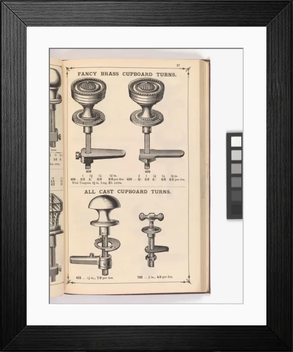 Framed Print : Page from Illustrated Catalogue of Machine-Made and Cast Ca Framed Print : Page from Illustrated Catalogue of Machine-Made and Cast Ca