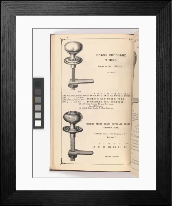 Framed Print : Page from Illustrated Catalogue of Machine-Made and Cast Ca Framed Print : Page from Illustrated Catalogue of Machine-Made and Cast Ca