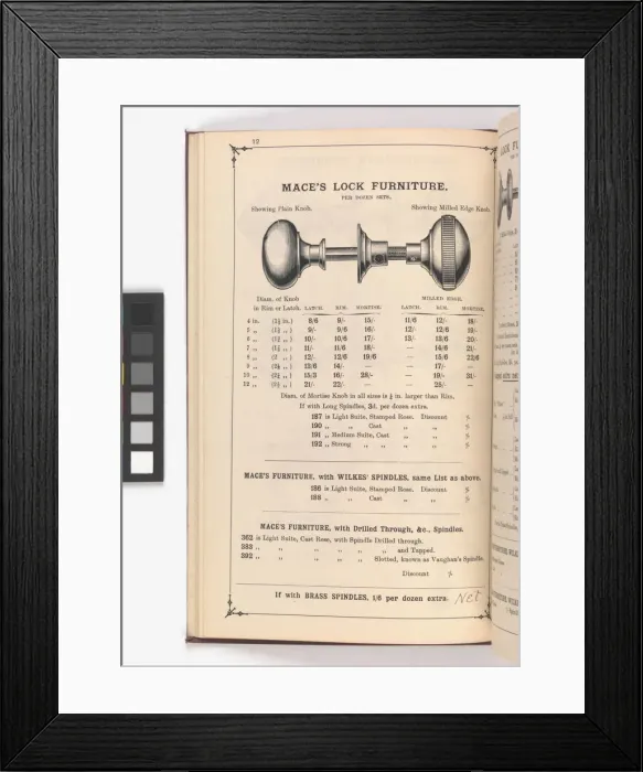 Framed Print : Page from Illustrated Catalogue of Machine-Made and Cast Ca Framed Print : Page from Illustrated Catalogue of Machine-Made and Cast Ca