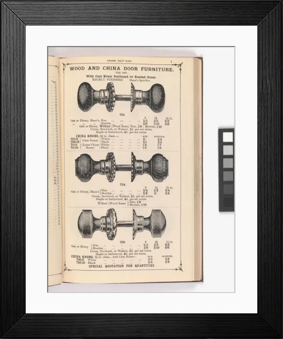 Framed Print : Page from Illustrated Catalogue of Machine-Made and Cast Ca Framed Print : Page from Illustrated Catalogue of Machine-Made and Cast Ca
