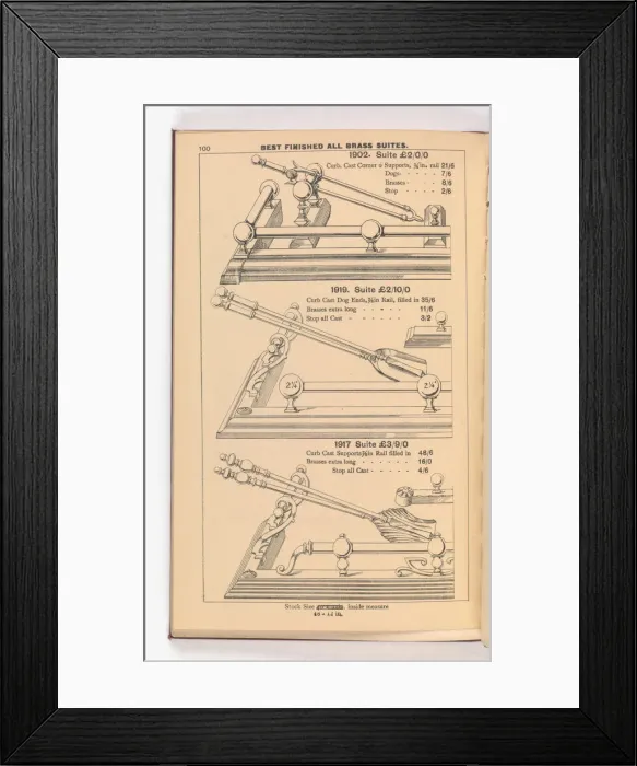 Framed Print : Page from Illustrated Catalogue of Machine-Made and Cast Ca