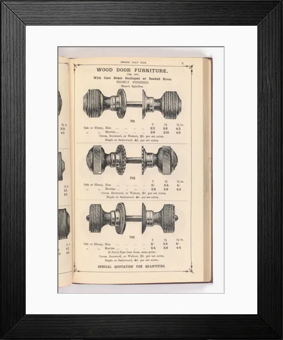 Framed Print : Page from Illustrated Catalogue of Machine-Made and Cast Ca Framed Print : Page from Illustrated Catalogue of Machine-Made and Cast Ca