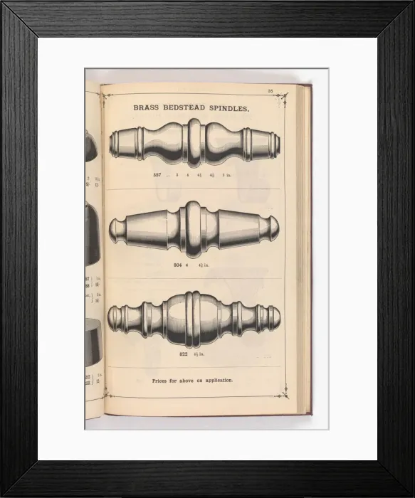 Framed Print : Page from Illustrated Catalogue of Machine-Made and Cast Ca Framed Print : Page from Illustrated Catalogue of Machine-Made and Cast Ca