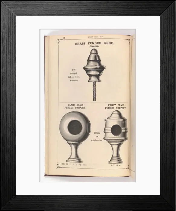 Framed Print : Page from Illustrated Catalogue of Machine-Made and Cast Ca Framed Print : Page from Illustrated Catalogue of Machine-Made and Cast Ca