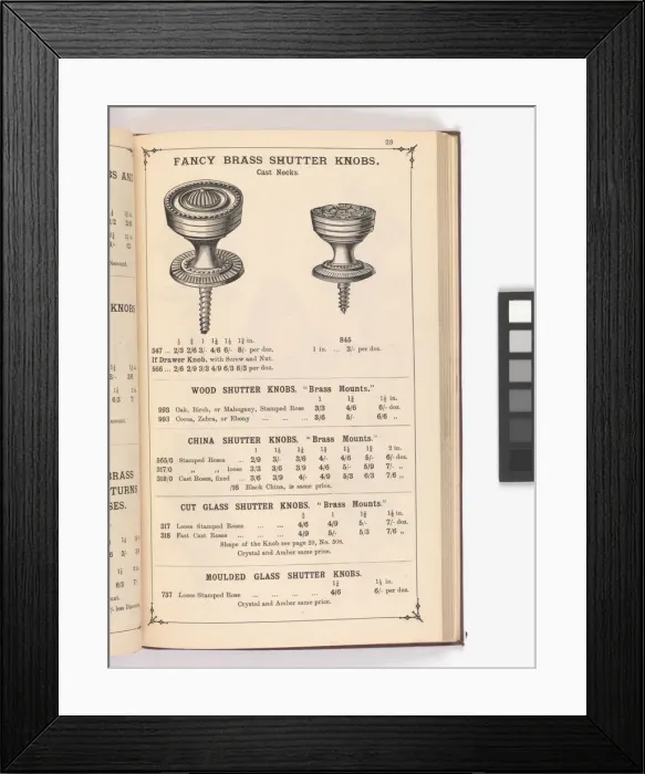 Framed Print : Page from Illustrated Catalogue of Machine-Made and Cast Ca Framed Print : Page from Illustrated Catalogue of Machine-Made and Cast Ca