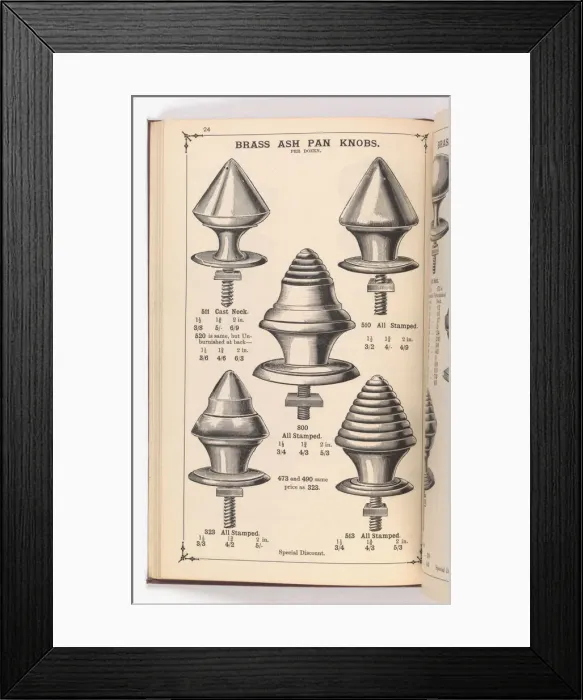 Framed Print : Page from Illustrated Catalogue of Machine-Made and Cast Ca Framed Print : Page from Illustrated Catalogue of Machine-Made and Cast Ca
