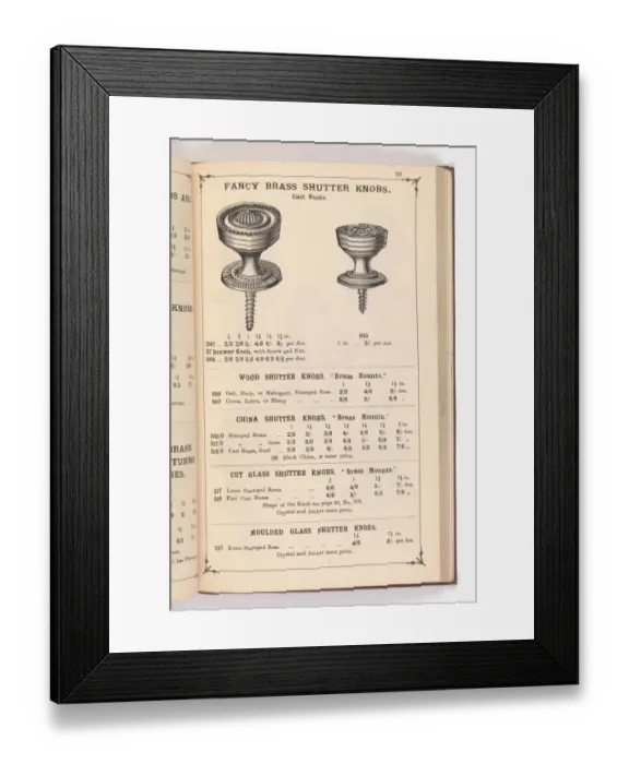 Framed Print : Page from Illustrated Catalogue of Machine-Made and Cast Ca Framed Print : Page from Illustrated Catalogue of Machine-Made and Cast Ca