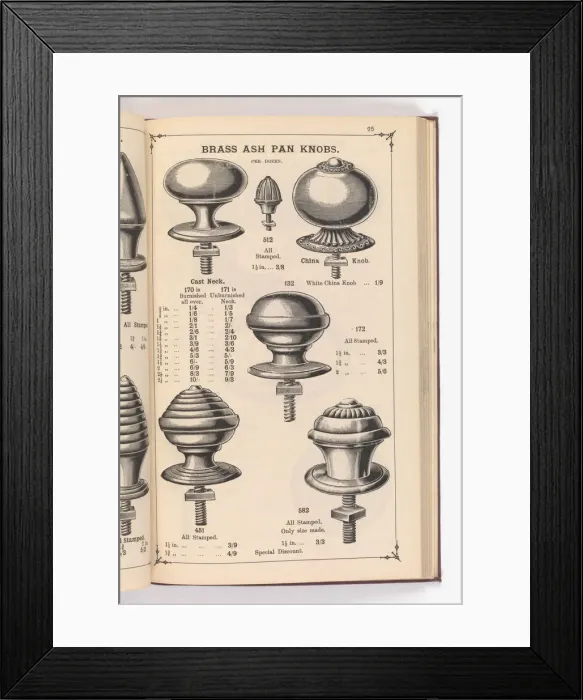 Framed Print : Page from Illustrated Catalogue of Machine-Made and Cast Ca Framed Print : Page from Illustrated Catalogue of Machine-Made and Cast Ca