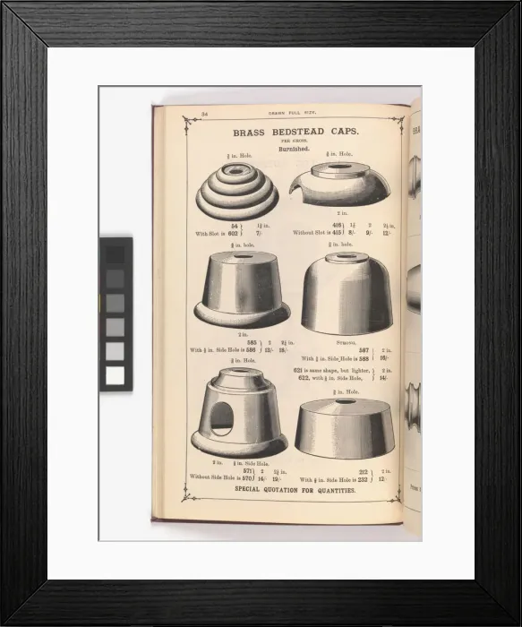 Framed Print : Page from Illustrated Catalogue of Machine-Made and Cast Ca Framed Print : Page from Illustrated Catalogue of Machine-Made and Cast Ca
