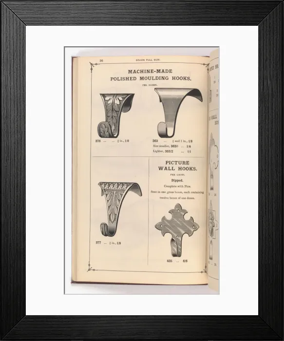 Framed Print : Page from Illustrated Catalogue of Machine-Made and Cast Ca Framed Print : Page from Illustrated Catalogue of Machine-Made and Cast Ca