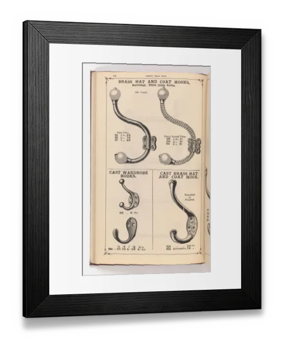 Framed Print : Page from Illustrated Catalogue of Machine-Made and Cast Ca