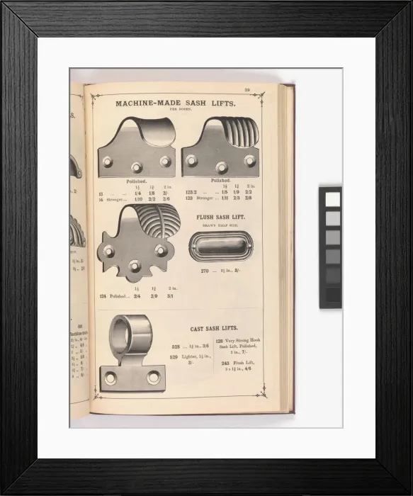 Framed Print : Page from Illustrated Catalogue of Machine-Made and Cast Ca Framed Print : Page from Illustrated Catalogue of Machine-Made and Cast Ca