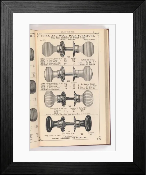 Framed Print : Page from Illustrated Catalogue of Machine-Made and Cast Ca Framed Print : Page from Illustrated Catalogue of Machine-Made and Cast Ca