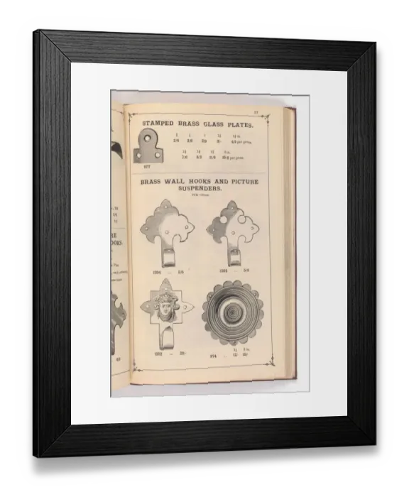 Framed Print : Page from Illustrated Catalogue of Machine-Made and Cast Ca Framed Print : Page from Illustrated Catalogue of Machine-Made and Cast Ca