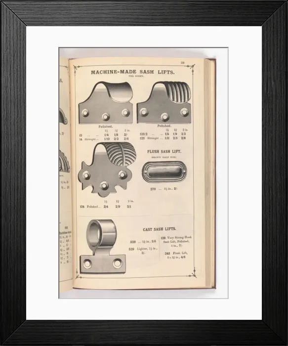 Framed Print : Page from Illustrated Catalogue of Machine-Made and Cast Ca Framed Print : Page from Illustrated Catalogue of Machine-Made and Cast Ca