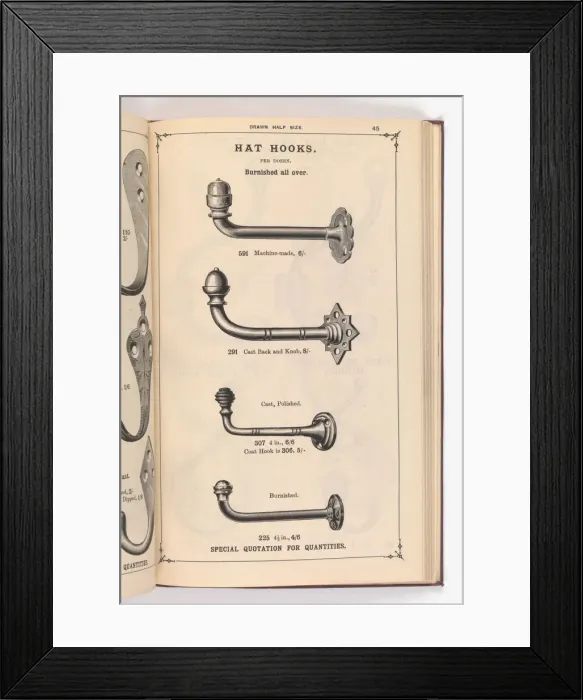 Framed Print : Page from Illustrated Catalogue of Machine-Made and Cast Ca Framed Print : Page from Illustrated Catalogue of Machine-Made and Cast Ca