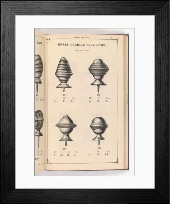 Framed Print : Page from Illustrated Catalogue of Machine-Made and Cast Ca Framed Print : Page from Illustrated Catalogue of Machine-Made and Cast Ca