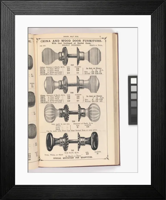 Framed Print : Page from Illustrated Catalogue of Machine-Made and Cast Ca Framed Print : Page from Illustrated Catalogue of Machine-Made and Cast Ca