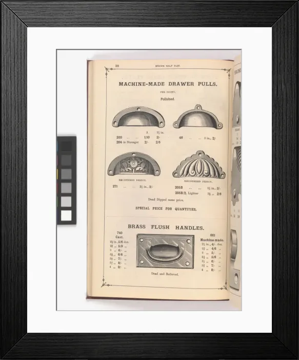 Framed Print : Page from Illustrated Catalogue of Machine-Made and Cast Ca Framed Print : Page from Illustrated Catalogue of Machine-Made and Cast Ca