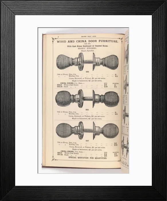 Framed Print : Page from Illustrated Catalogue of Machine-Made and Cast Ca Framed Print : Page from Illustrated Catalogue of Machine-Made and Cast Ca