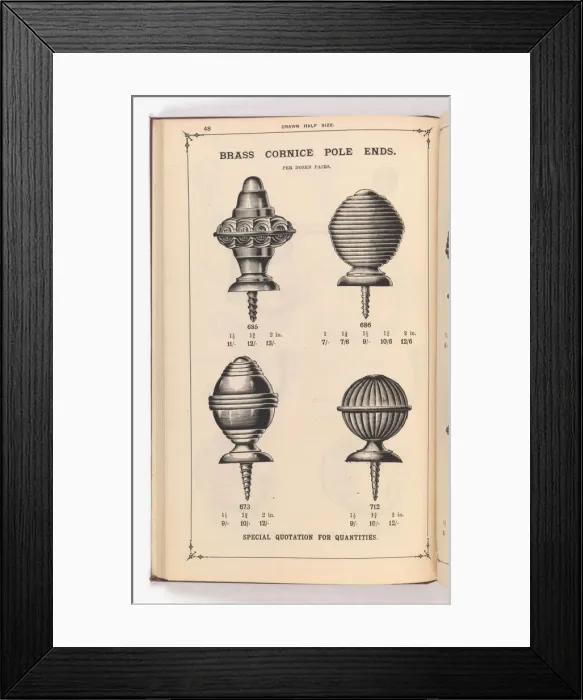 Framed Print : Page from Illustrated Catalogue of Machine-Made and Cast Ca Framed Print : Page from Illustrated Catalogue of Machine-Made and Cast Ca